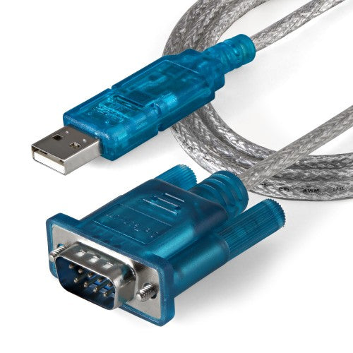 StarTech.com ICUSB232SM3 cable gender changer DB-9 USB 2.0 A Blue, Transparent