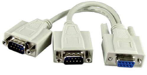 QVS CC317Y serial cable White 7.87" (0.2 m) DB9 2 x DB9