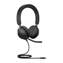 Jabra Evolve2 40 SE Headset Wired Head-band Calls/Music USB Type-C Black