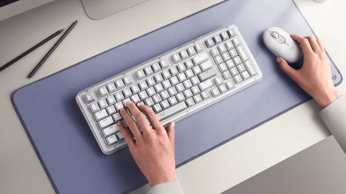 Logitech 920-013576 keyboard RF Wireless + Bluetooth English White