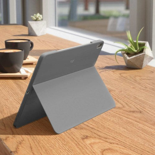 Logitech Combo Touch for iPad Air 11-inch (M2 & M3), iPad Air (5th gen) QWERTY English Smart Connector Gray