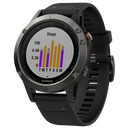 Garmin fēnix 5, Premium and Rugged Multisport GPS Smartwatch, Slate Gray/Black Band, 47 MM (010-01688-00)