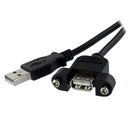 StarTech.com USBPNLAFAM3 USB cable USB 2.0 35.4" (0.9 m) USB A Black