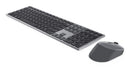 DELL KM7321W keyboard Mouse included Office RF Wireless + Bluetooth US English Gray, Titanium
