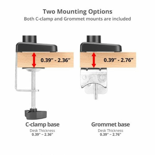 Siig CE-MT3Y11-S1 monitor mount / stand 32" Black, Red Desk
