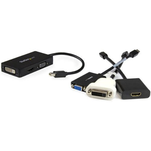 StarTech.com MDP2VGDVHD video cable adapter 5.91" (0.15 m) Mini DisplayPort DVI-D + VGA (D-Sub) + HDMI Black