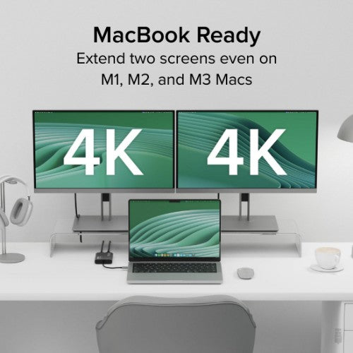 Plugable Technologies USBC-6950M USB graphics adapter 3840 x 2160 pixels Silver