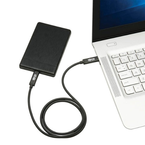 Tripp Lite MTB3-01M-5A-AB Thunderbolt cable 39.4" (1 m) 40 Gbit/s Black