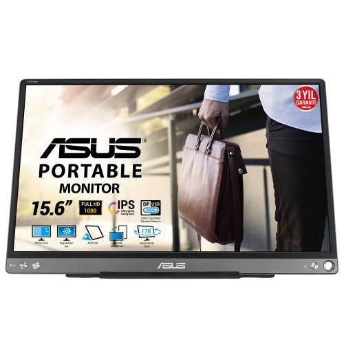 ASUS ZenScreen MB16ACE LED display 15.6" 1920 x 1080 pixels Full HD Gray