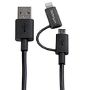StarTech.com LTUB1MBK USB cable USB 2.0 39.4" (1 m) USB A Micro-USB B Black