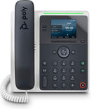 HP Poly Edge E100 IP Phone and PoE-enabled with Power Supply