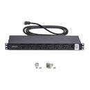 StarTech.com 1215B8H-RACK-PDU-RA power distribution unit (PDU) 12 AC outlet(s) 1U Black