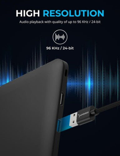 Sabrent CB-UA35 audio cable 3.5mm USB Type-A Black