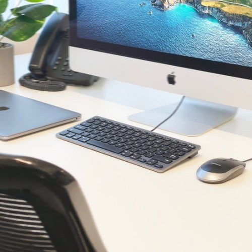 Macally UCSLIMKEYCSG keyboard Universal USB QWERTY English Gray