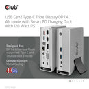 CLUB3D CSV-1568 laptop dock/port replicator Docking USB 3.2 Gen 2 (3.1 Gen 2) Type-C Metallic