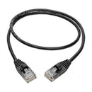 Tripp Lite N261-S02-BK networking cable Black 23.6" (0.6 m) Cat6a U/UTP (UTP)