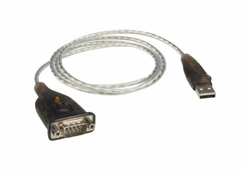 ATEN UC232A1-AT serial cable Black, Metallic 39.4" (1 m) USB Type-A DB-9