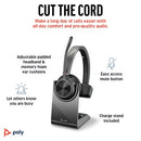 Poly Voyager 4310 UC Monaural Headset +BT700 USB-A Adapter +Charging Stand