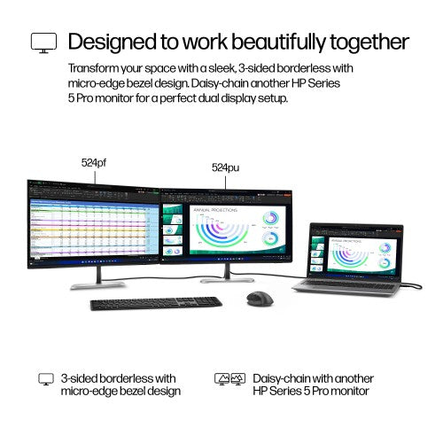 HP Series 5 Pro 23.8 inch FHD USB-C Monitor - 524pu