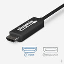 Plugable Technologies USBC-HDMI-CABLE video cable adapter 70.9" (1.8 m) USB Type-C HDMI Type A (Standard) Black