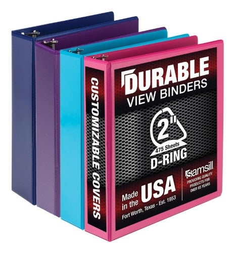 Samsill Durable ring binder A4 Blue, Dark Blue, Pink, Purple