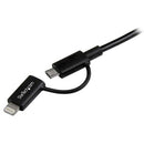 StarTech.com LTUB1MBK USB cable USB 2.0 39.4" (1 m) USB A Micro-USB B Black