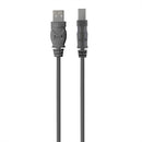 Belkin USB 2.0 A - USB 2.0 B, 3m USB cable 118.1" (3 m) USB A USB B Gray