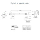 StarTech.com PXTMG10110 power cable Black 118.1" (3 m) NEMA 5-15P C13 coupler