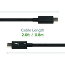 Plugable Technologies TBT3-40G80CM Thunderbolt cable 31.5" (0.8 m) 40 Gbit/s Black