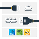 StarTech.com USB31CUB1M USB cable USB 3.2 Gen 2 (3.1 Gen 2) 39.4" (1 m) USB C Micro-USB B Black