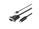 4XEM 4XHDMIVGA6FTU video cable adapter 72" (1.83 m) HDMI + USB VGA (D-Sub) Black