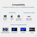 Plugable Technologies TBT4-240W-1M Thunderbolt cable 39.4" (1 m) 40 Gbit/s Black