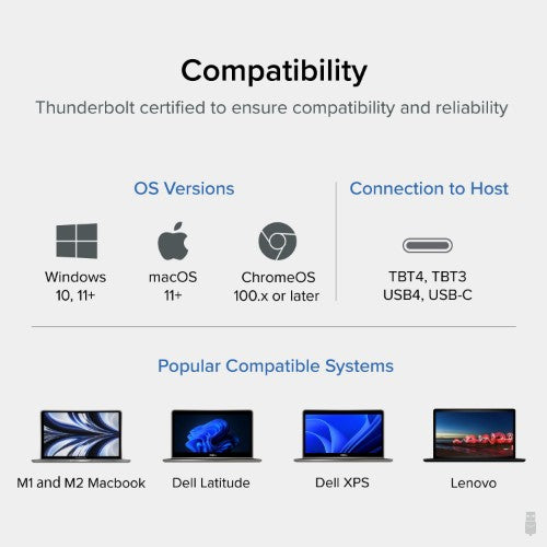 Plugable Technologies TBT4-240W-1M Thunderbolt cable 39.4" (1 m) 40 Gbit/s Black