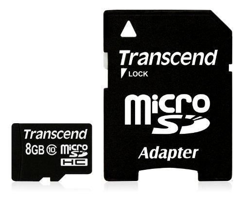 Transcend TS8GUSDHC10 memory card 8 GB MicroSDHC NAND Class 10