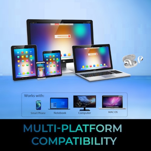 Adesso Xtream T6 Headset Wireless Ear-hook Calls/Music USB Type-C Bluetooth White