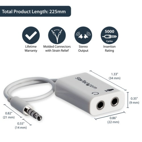 StarTech.com MUYHSMFFADW audio splitter White