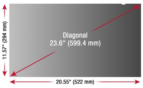 Viewsonic VSPF2360 display privacy filters 23.6" Frameless display privacy filter