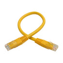 Tripp Lite N200-001-YW networking cable Yellow 12.2" (0.31 m) Cat6 U/UTP (UTP)