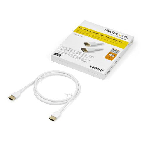 StarTech.com RHDMM1MPW HDMI cable 39.4" (1 m) HDMI Type A (Standard) White