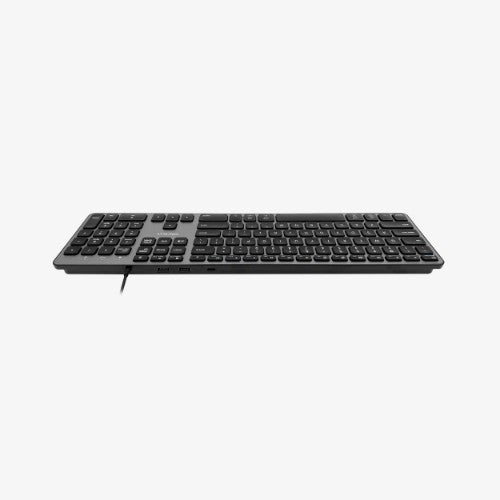 Macally UCZKEYHUBACSG keyboard Home/Office USB QWERTY English Black, Gray