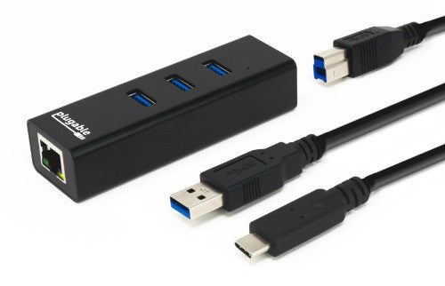 Plugable Technologies USB 3.0 Wired USB 3.2 Gen 1 (3.1 Gen 1) Type-B Black