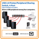 Tripp Lite U215-004-R interface hub USB 2.0 480 Mbit/s Silver