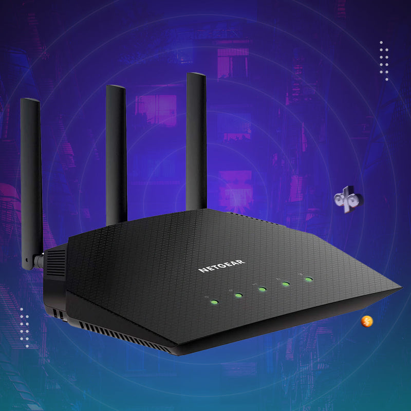 Netgear R6700axv3 NETGEAR R6700AX WiFi 6 Router - AX1800, 1.8 Gbps, 1,500 sq. ft., 20 De