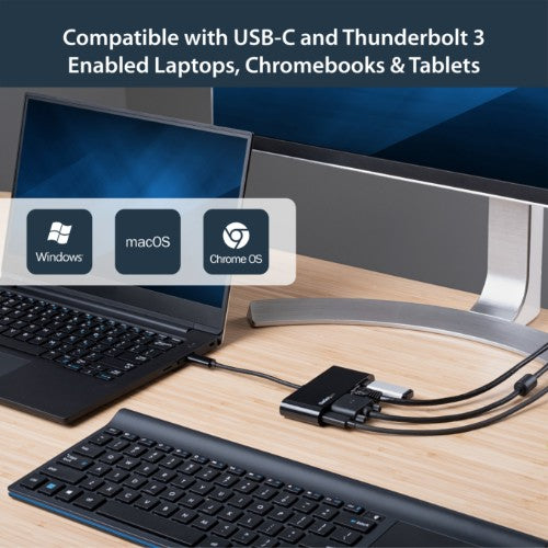 StarTech.com DKT30CVAGPD laptop dock/port replicator Wired USB 3.2 Gen 1 (3.1 Gen 1) Type-C Black