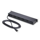 StarTech.com 1215B8H-RACK-PDU-RA power distribution unit (PDU) 12 AC outlet(s) 1U Black