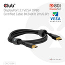 CLUB3D CAC-1094 DisplayPort cable 78.7" (2 m) Black