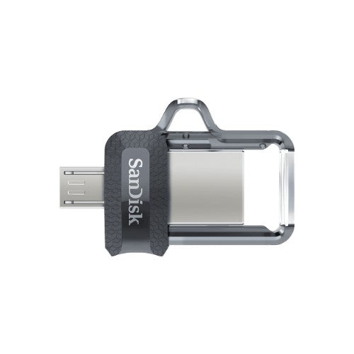 SanDisk 32GB Ultra Dual m3.0 USB flash drive USB Type-A / Micro-USB 3.2 Gen 2 (3.1 Gen 2) Gray, Stainless steel