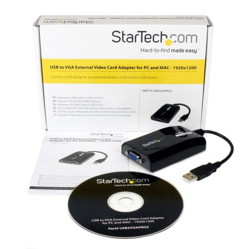 StarTech.com USB2VGAPRO2 USB graphics adapter 1920 x 1200 pixels Black