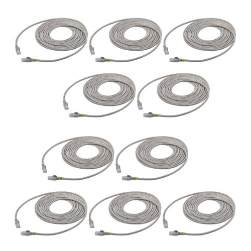 StarTech.com N6PATCH15GR10PK networking cable Gray 180" (4.57 m) Cat6 U/UTP (UTP)