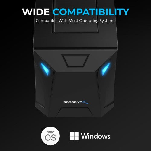 Sabrent DS-UC1B storage drive docking station USB 3.2 Gen 2 (3.1 Gen 1) Type-C Black